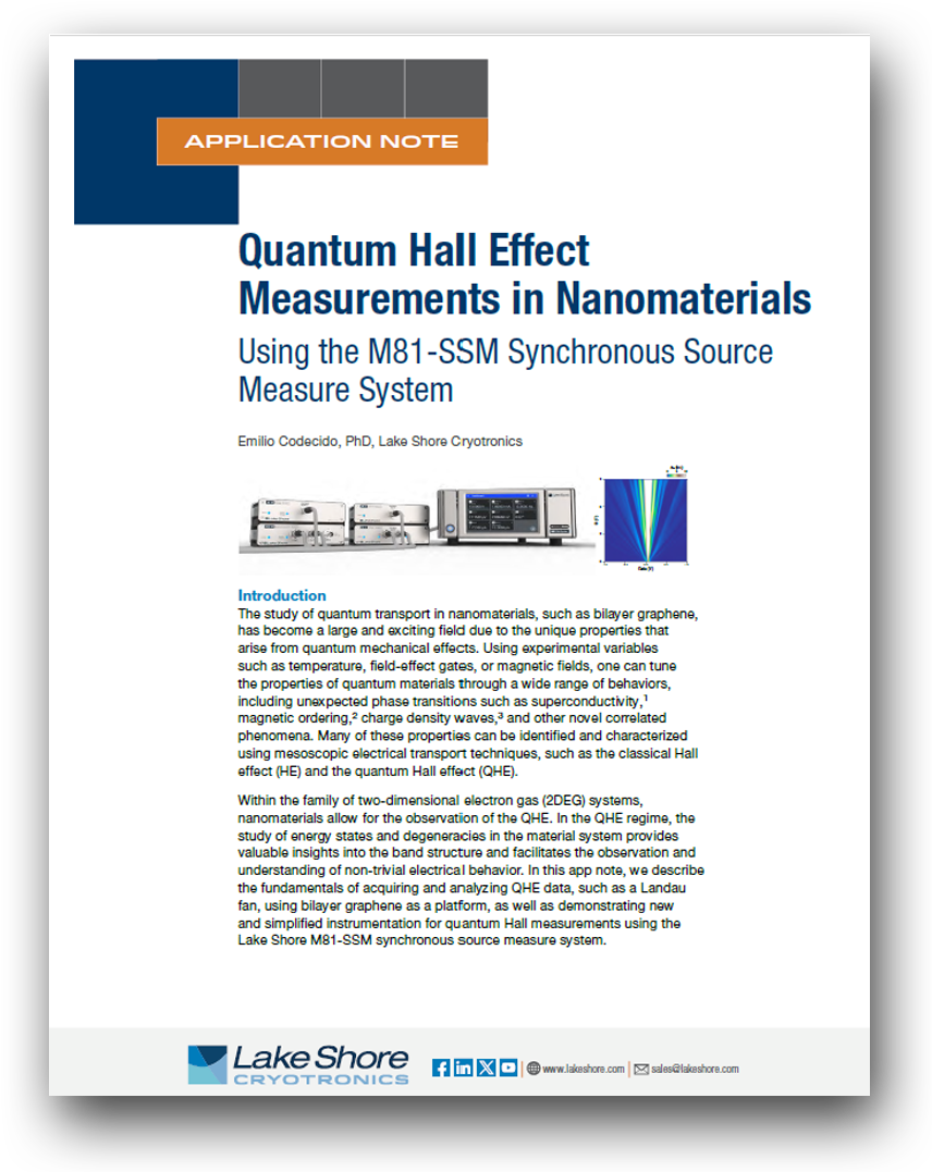 Featured image for App note on how to acquire and analyze quantum Hall effect data