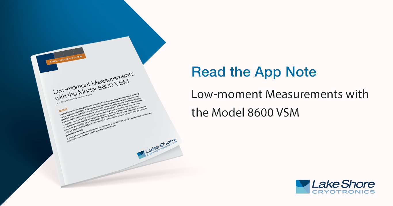 Featured image for App note on very low-moment measurement capabilities of 8600 Series VSM